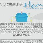 Home Sushi Lounge 10% off en todas las cuentas