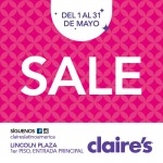 Claire's on SALE! Del 1-31 de Mayo